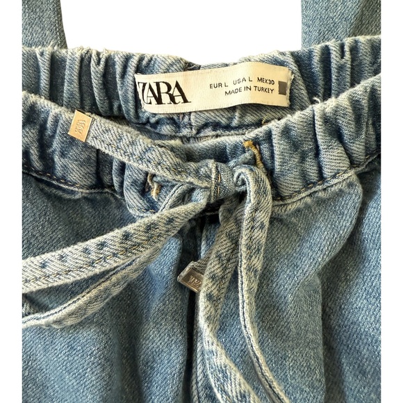 Zara Wide Leg Jeans Size Large - Picture 3 of 4